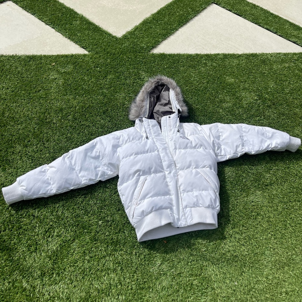 North face jacket with faux fur hood